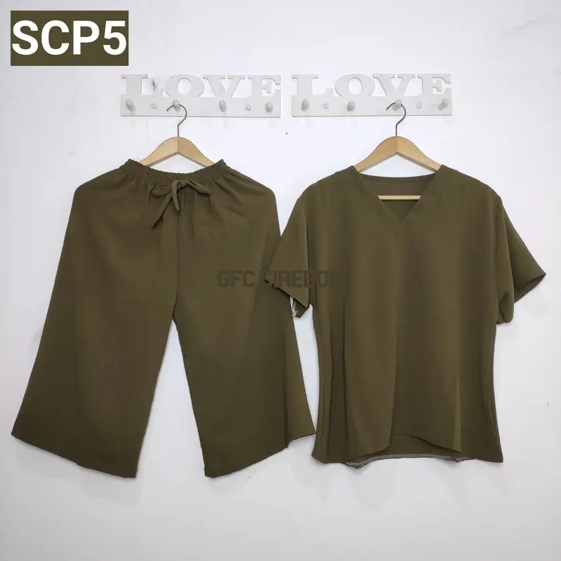 Setelan Crinkle Wanita / Setelan Baju Wanita Kekinian / One Set Crinkle Airflow Premium / Setelan Crinkle Pendek 5