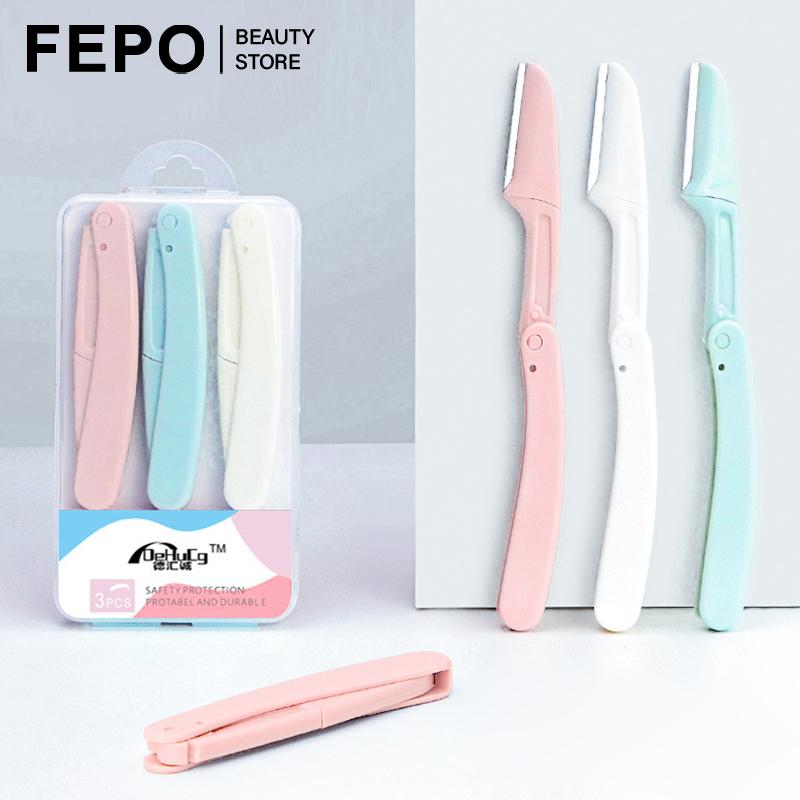 Set Hộp 3 dao cạo tỉa lông mày tạo nét chân mày