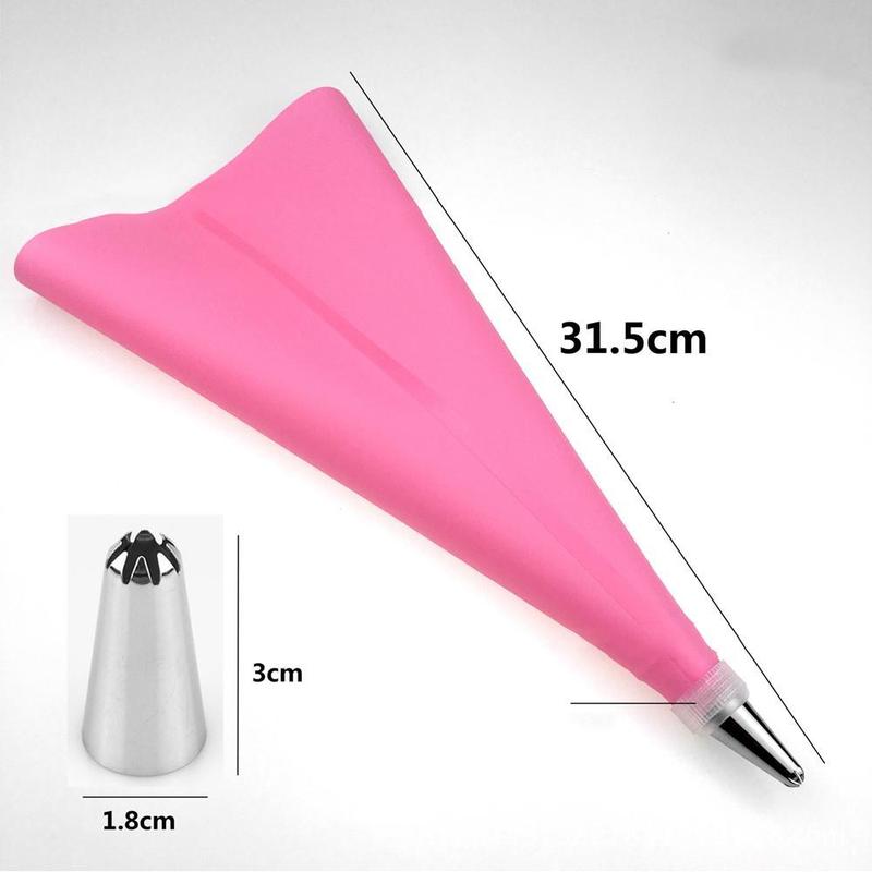 Product Introduction of ID HOME 12 PCS Set Silicone Cream Reusable Pastry Bag+10 Nozzle Set Alat Dekorasi Kue 15