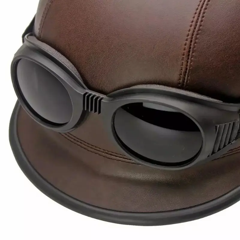 HELM MILENIAL NAZI KULIT + KACA MATA Motorcycle 2