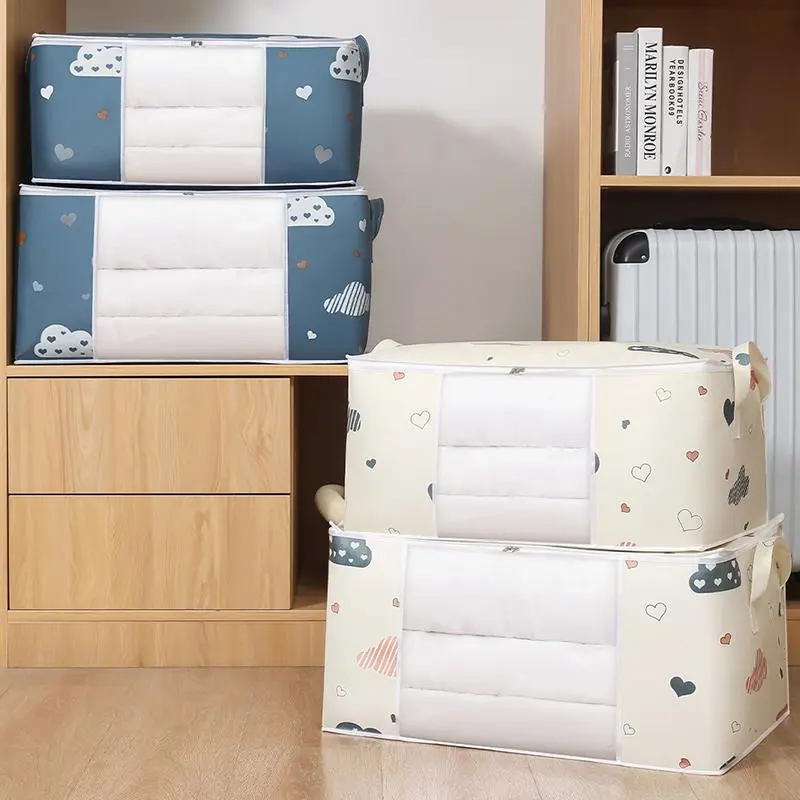 Túi Đựng Quần Áo Chăn Bông, Dung Tích Lớn, Túi Phân Loại Chăn Bông Chăn Bông, Chống Bụi, Thích Hợp Cho Tủ Quần Áo Và Đựng Đồ Dưới Gầm Giường, Hộp Sắp Xếp Chống Ẩm 2