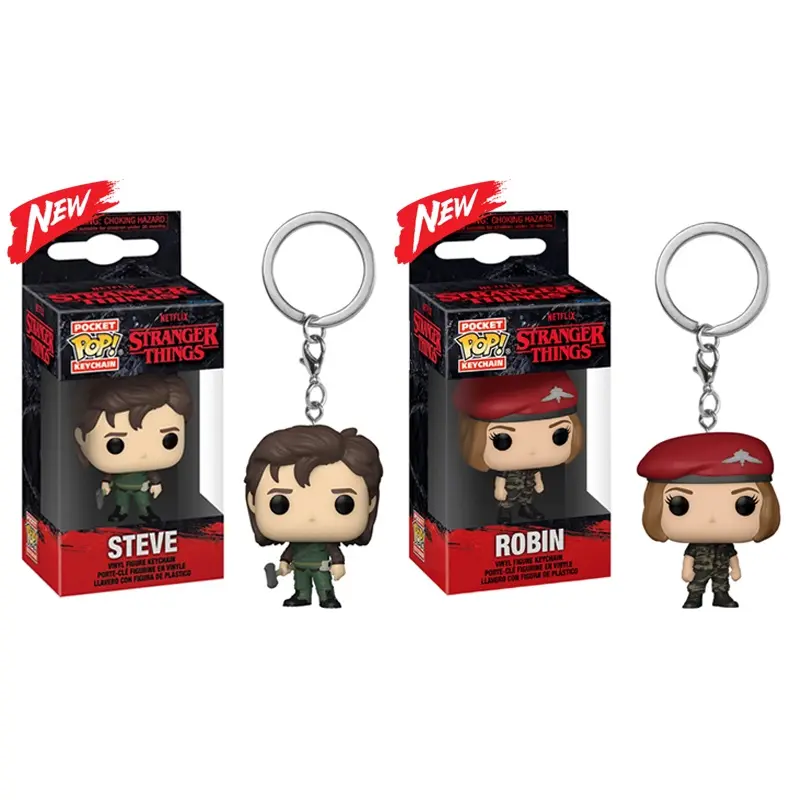 Anime Stranger Things Eleven Steve Robin Dustin, Funko POP, Rantai ...