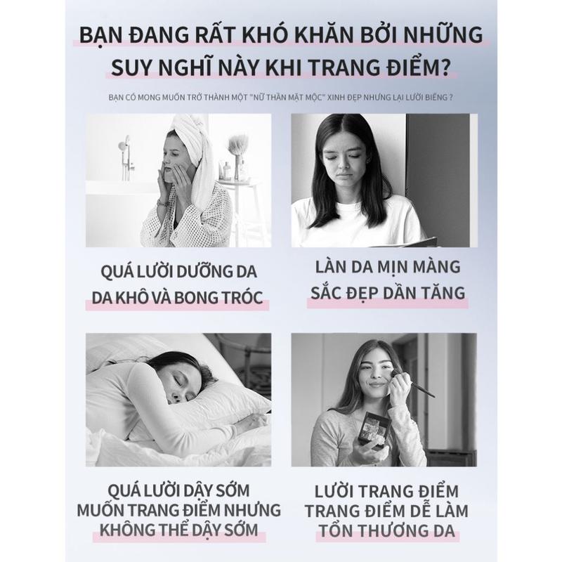 Kem lót nâng tông DELEVENTH thủy phân glycyrrhiza glabra làm sáng/ cấp ẩm/ làm mịn 30ml Trang Điểm Mỹ Phẩm Cosmetic Women Nữ 3
