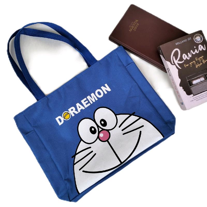 tote bag karakter Doraemon blue, tas piknik , tas serbaguna 2