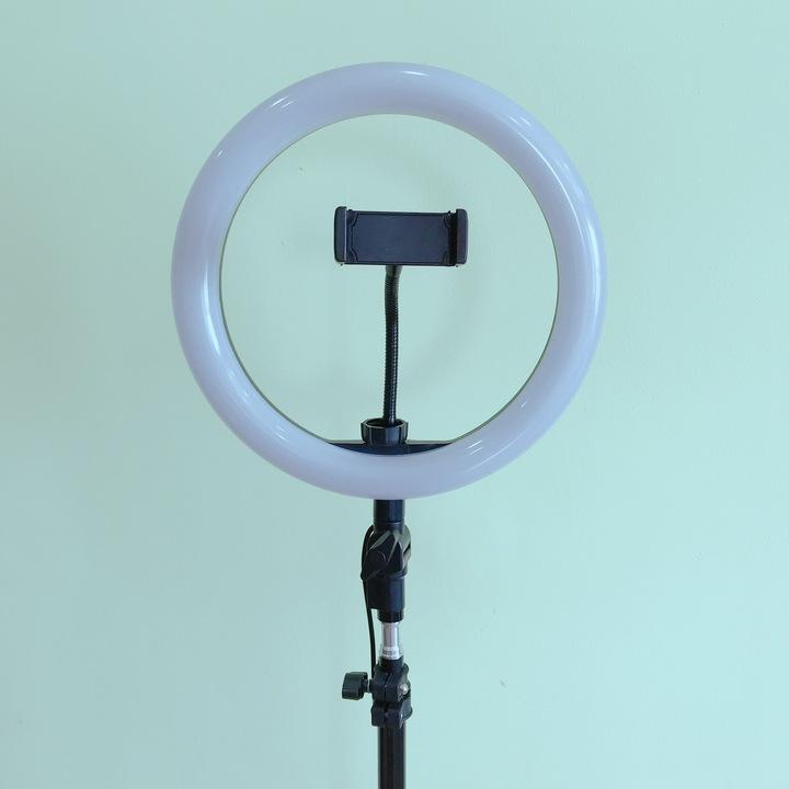 Bộ Phụ Kiện tripod + đèn led  3 chế độ (26cm), kèm kẹp điện thoại hỗ trợ ánh sáng livestream, quay video, Selfie chụp ảnh 7