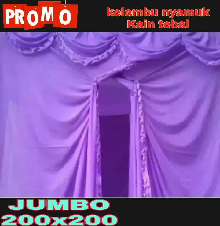 KELAMBU NYAMUK KAIN TEBAL UKURAN JUMBO 180X200