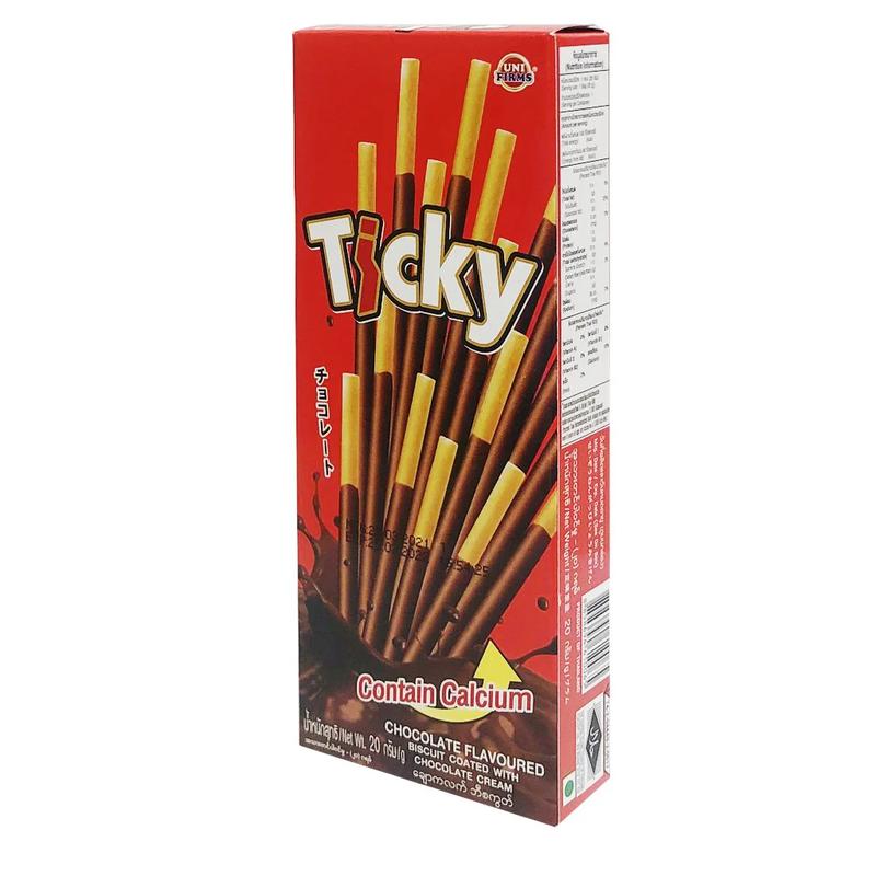  1 lốc  13 hộp  Bánh que Ticky Thái Lan có 2 vị 