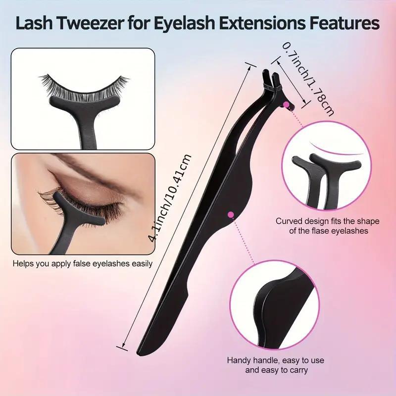 Eye Care Makeup Tool Kit (16pcs/set), Including Eyelash Curler & Eyelash Brush & Eyebrow Trimmer & Eyebrow Brush & Eyelash Comb & Lash Tweezers for Women, Cosmetics 7