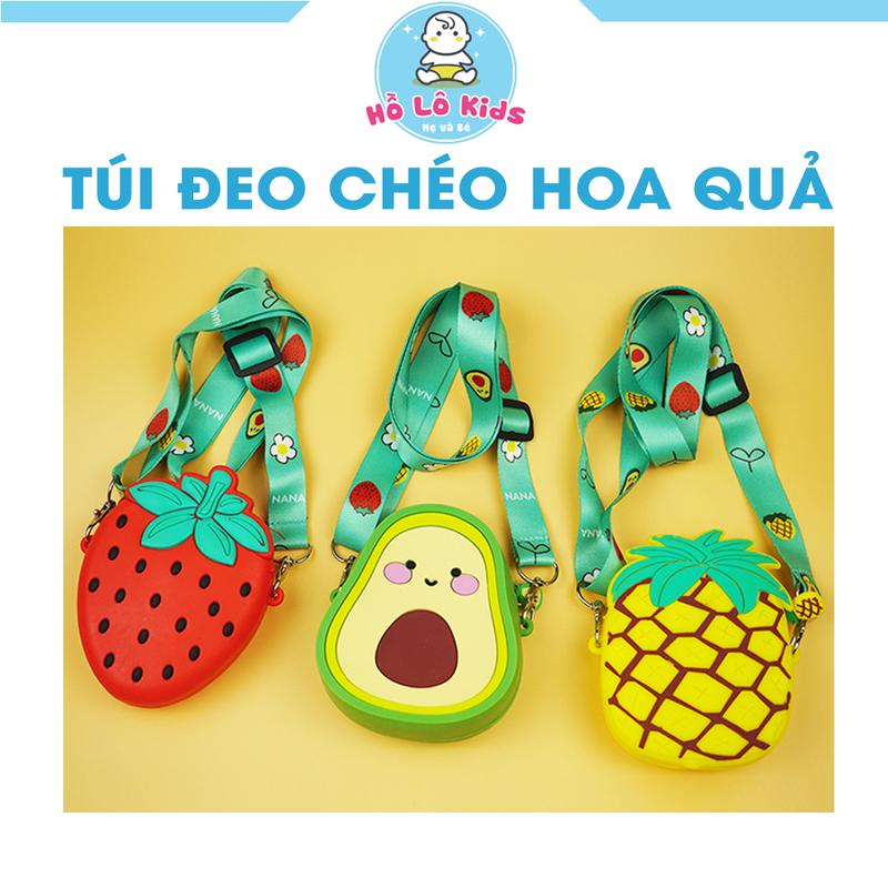 Túi Đeo Chéo cho bé gái silicon hình hoa quả mini Hồ Lô Kids