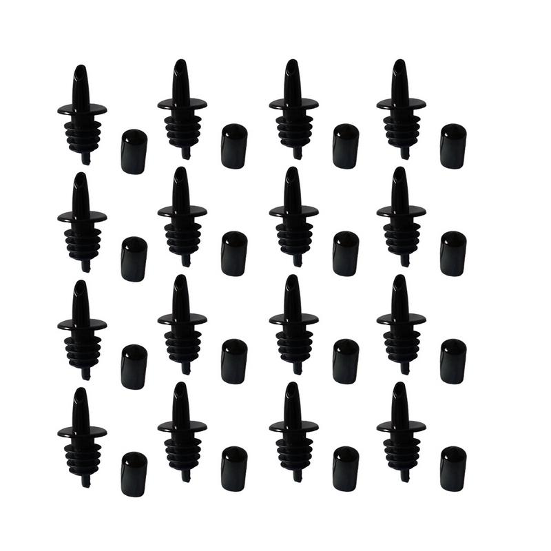 50PCS Bottle Pourers Syrup Pourer Pour Spouts Plastic Liquor Bottle Pourers with Rubber Pourers Dust Cap Covers 0