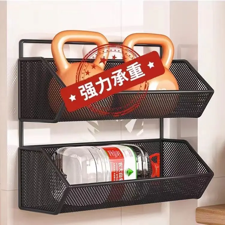 Giá Để Đồ Nhà Bếp, Giá Để Gừng Và Tỏi, Giá Để Đồ Hai Lớp, Không Cần Đinh, Treo Tường, Giá Thoát Nước Gia Vị Rau Củ, Dụng Cụ Hữu Ích 3