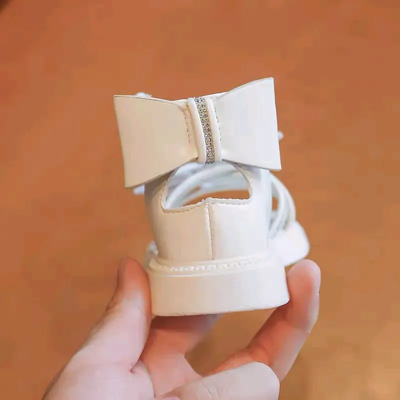 Giày Sandan Đính Đá Phối Nơ Cho Bé Gái 6