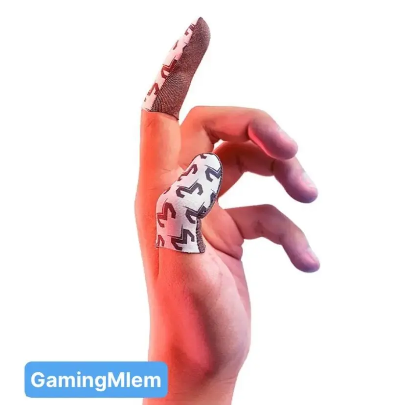 Bao Tay Chơi Game, Găng Tay Chơi Game Memo FS02 Sợi Bạc 24 Kim Kèm Hộp Thiếc Đựng Bao Tay tay  cam