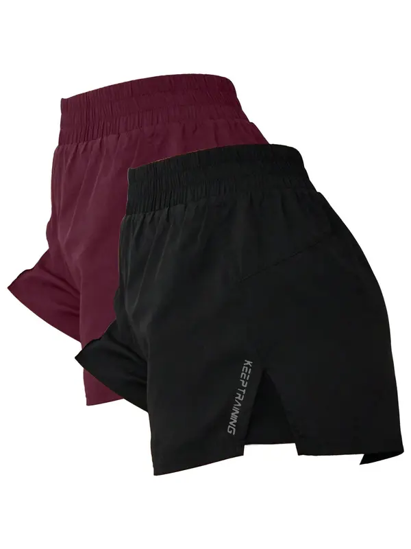 Women's Letter Print Shorts, Casual Comfy Breathable Shorts for Yoga Gym Workout Running, Ladies Bottoms for Summer, Sportswear, Womenswear 5