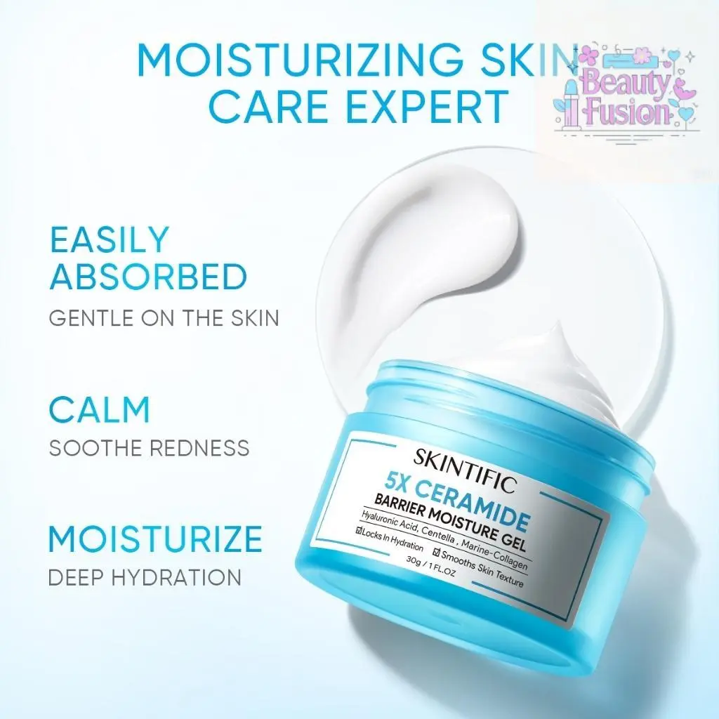 Skintific 5X Ceramide Facial Moisturizer Facial Night Cream for Oily Skin Care Collagen 30g