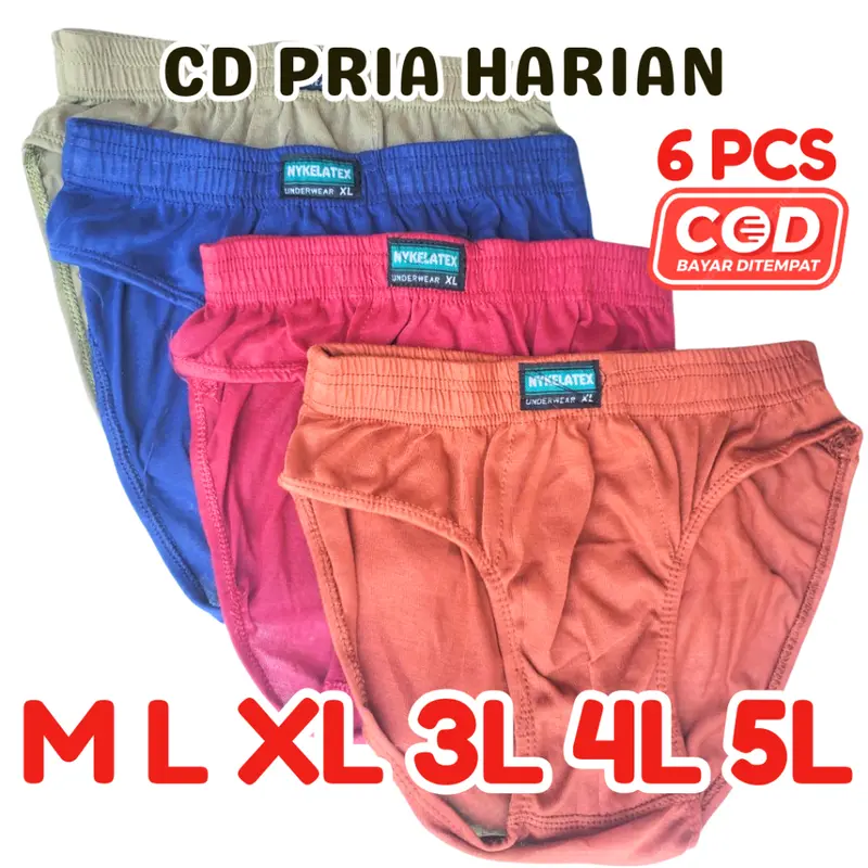 (6 PCS) SEMPAK PRIA CD DALEMAN SIZE M-5L GROSIR 2