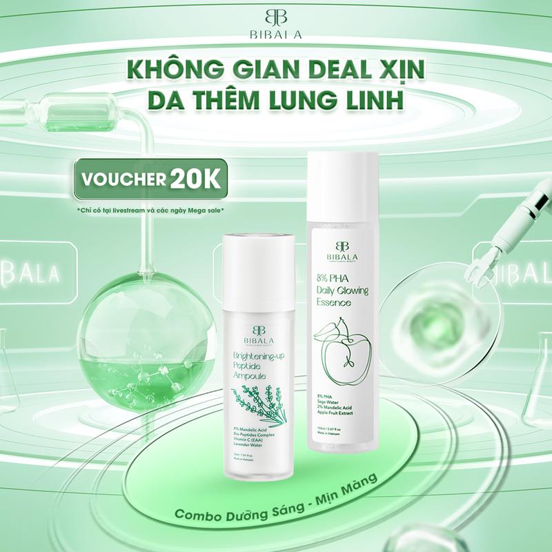 Bộ đôi Chai Tinh chất dưỡng da 30 ML+ Chai Nước dưỡng PHA 150ML BIBALA