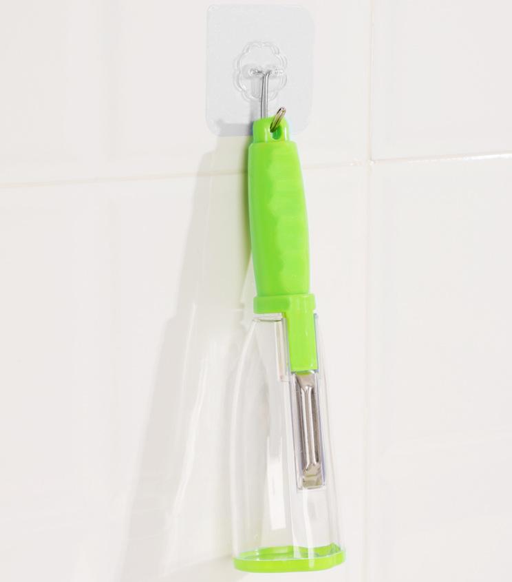 Product Introduction of Dụng cụ gọt vỏ loại lưu trữ gia dụng để cắt trái cây Dao chùm bằng thép không gỉ Dụng cụ gọt vỏ đa năng với hộp lưu trữ nhựa bền 4