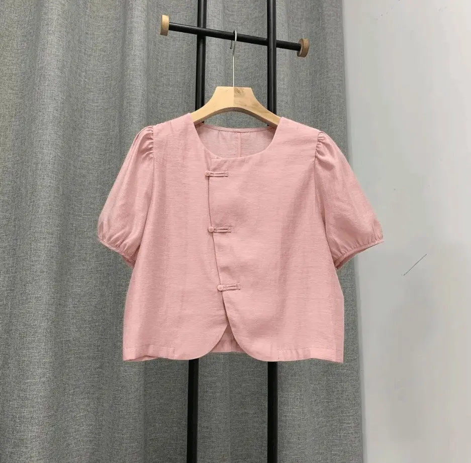 Áo Đũi Nữ Dáng Lửng, Tay Phồng Nhẹ Trẻ Trung Sp12 Top