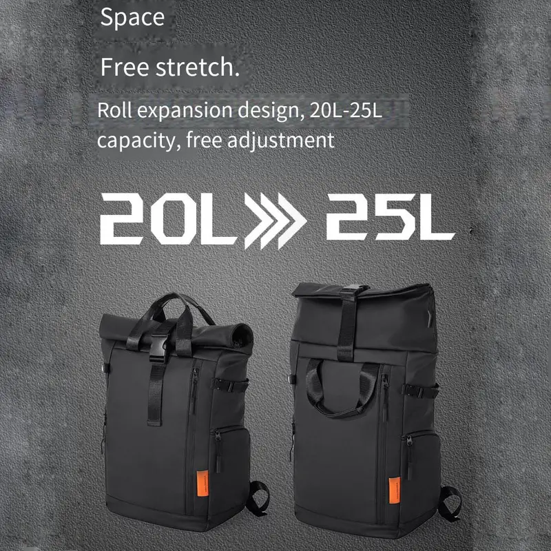 Large Capacity Foldable Backpack, Waterproof Zipper Backpack, Outdoor Travel Backpack, Unisex Sports Backpack for All Seasons 2
