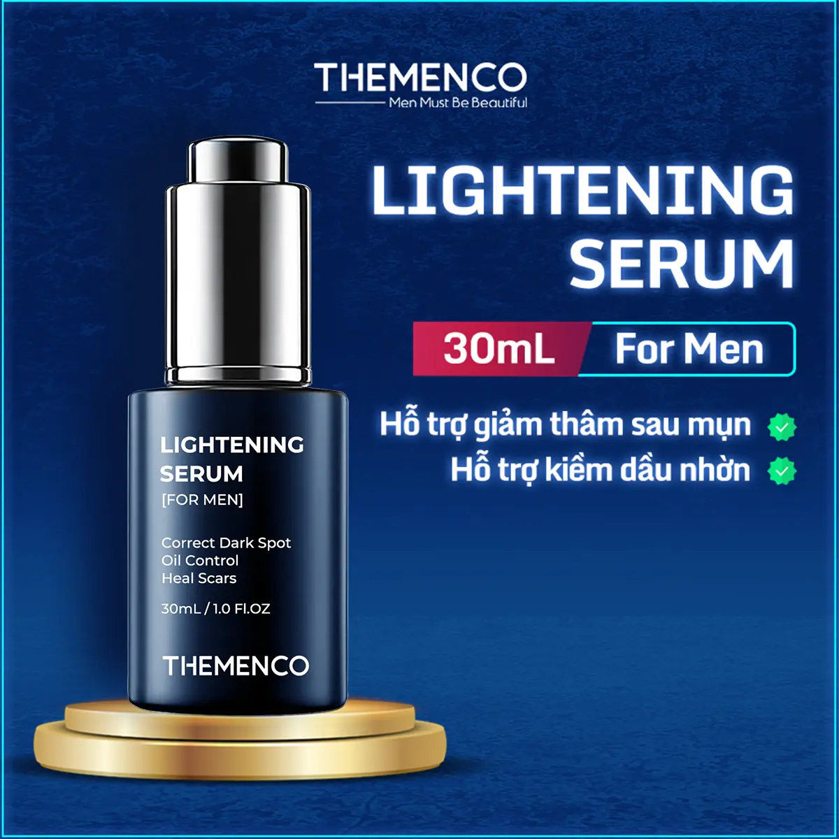 Serum Hỗ Trợ Thâm, Dầu Nhờn Phù Hợp Cho Da Nam Giới Lightening Serum The Menco