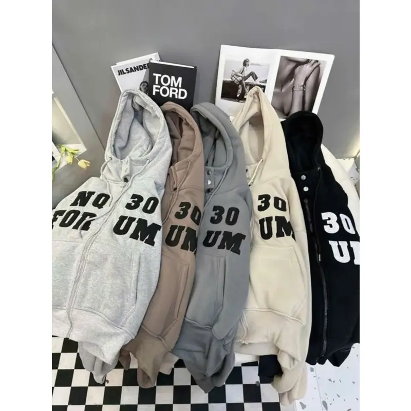 Áo Khoác Nỉ N3Q Dáng Boxy Chất Nỉ Bông Nón To Dày Đẹp 6
