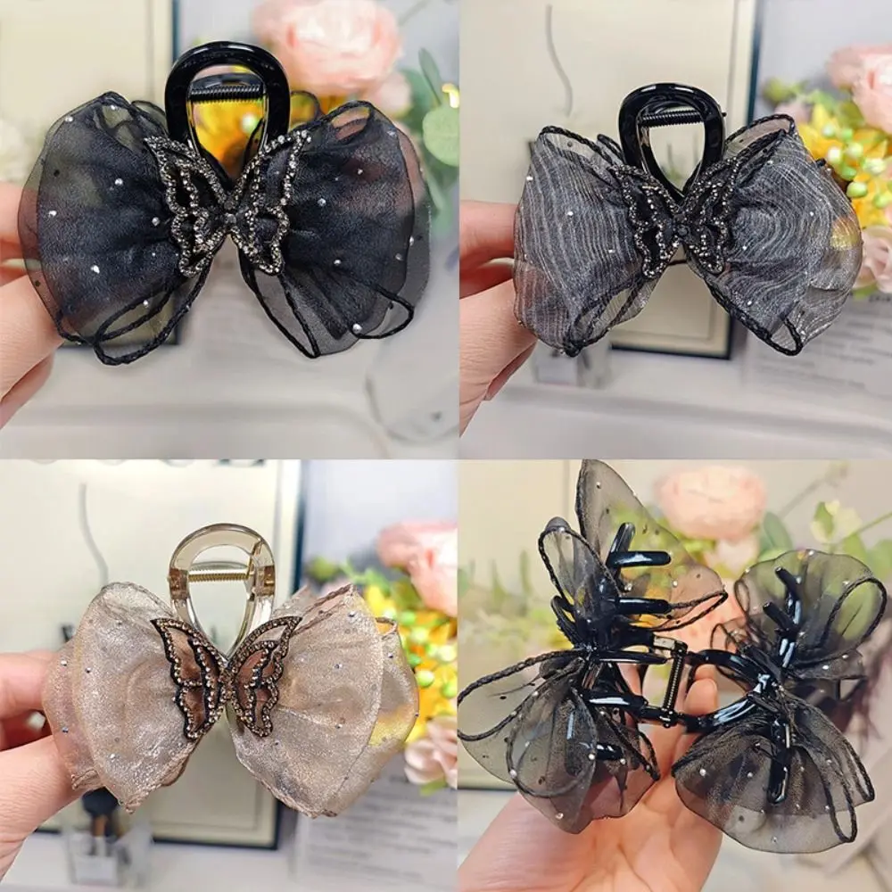 Kẹp Tóc Càng Cua Hình Bướm, Đầy Đủ, Thanh Lịch, Phong Cách Hàn Quốc, Kẹp Tóc Bong Bóng Lưới, Kẹp Tóc, Kẹp Tóc, Phụ Kiện Tóc, Dành Cho Nữ, Kẹp Tóc Chảo, Hàng Mới Về