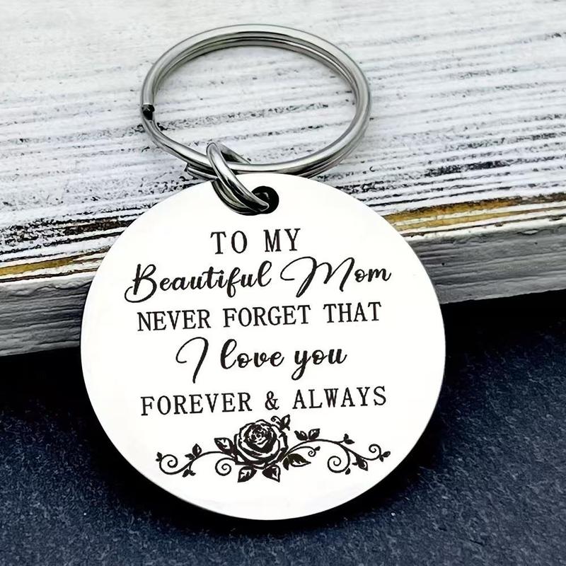 Product Introduction of Creative Stainless Steel Keychain, To My Beautiful Mom Keychain, Mom Gifts from Daughter Son, Mom Birthday Gifts, Gifts for Mom, Valentine's Day gift 3