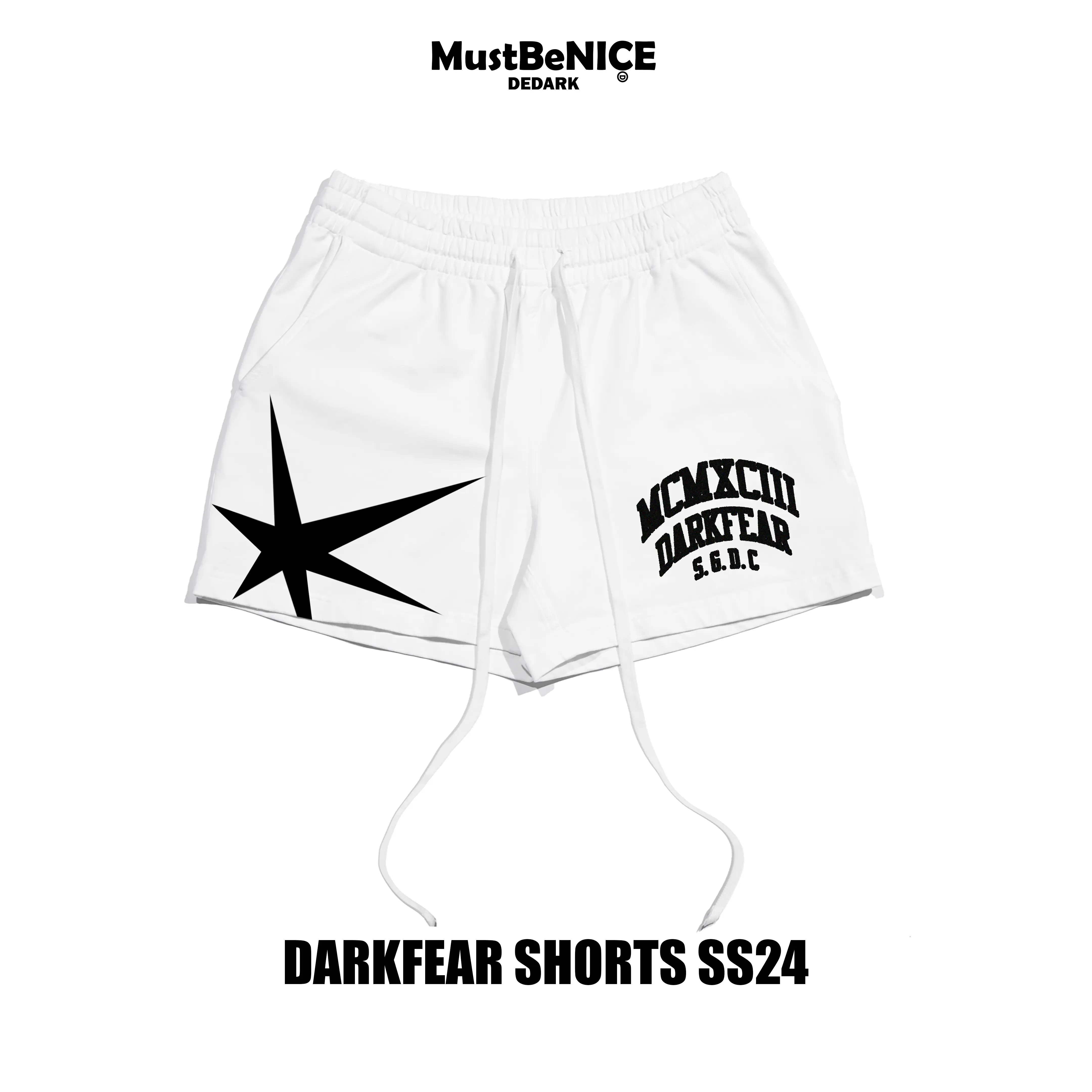 Quần Shorts DarkFear White DEDARK nam/nữ.