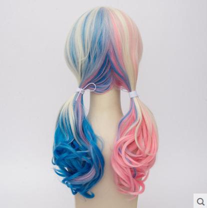 Product Introduction of Cosplay Wig Movie Suicide Squad Harleen Quinzel Clown Girl Harley Quinn Gradient Wig 5