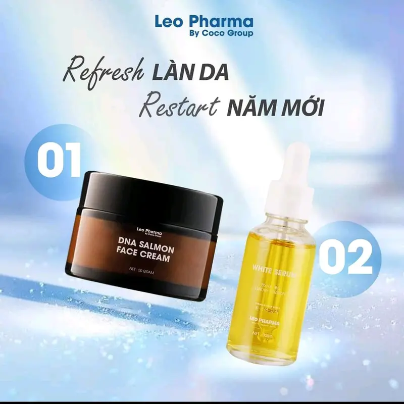 COMBO FACE KEM DƯỠNG TRẮNG VÀ SERUM CẤP ẨM PHỤC HỒI DA tất cả các loại da collagen 1
