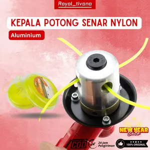 ROYAL TIVANA - Kepala Potong Rumput Senar Nylon Aluminium Anti Karat Cocok Lahan Berbatu Bahan Aluminium Anti Karat & Universal