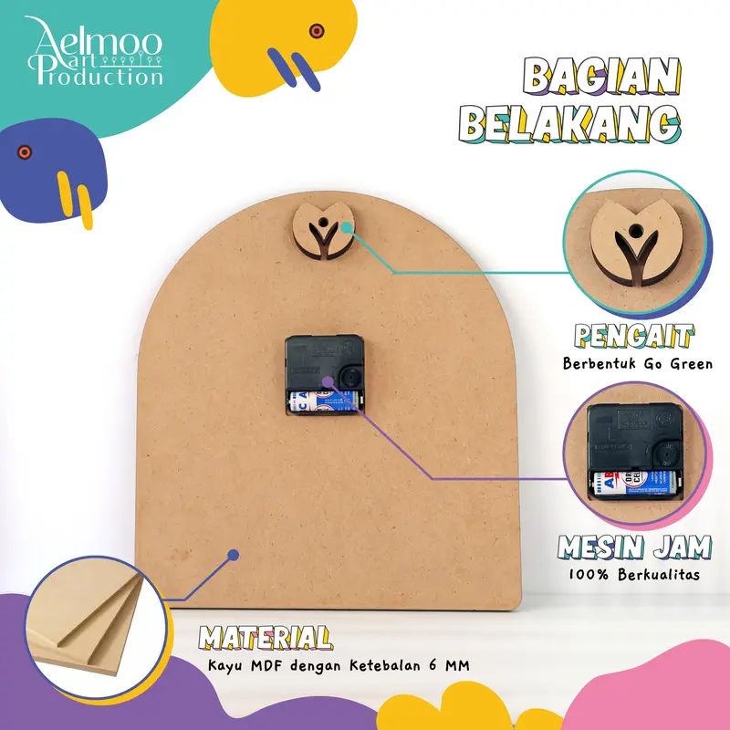 Jam Dinding Custom Unik Kelulusan Wall Clock Kayu Kenangan Gift Wisuda Lucu Mesin 3