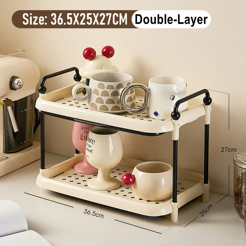Cup Rack Shelf Bathroom Shelf Storage Rack Desktop Multi-layer - TikTok ...