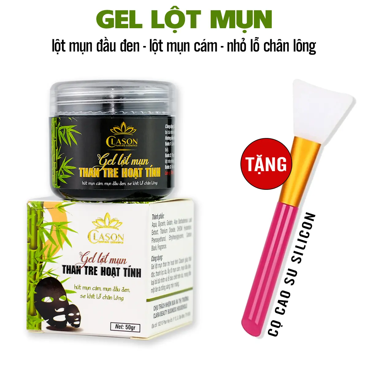 Gel lột mụn Clason lột mụn đầu đen và mụn cám hương than tre hoạt tính