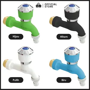 Kran Air Plastik Keran Kamar Mandi Tembok Mahkota 1/2" 3/4" Inch Honxi Pvc Bulat