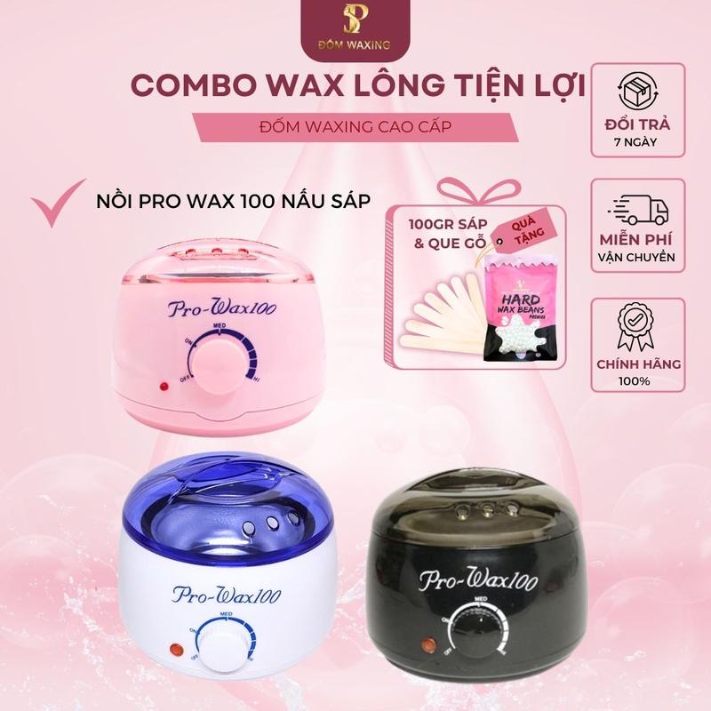 [Tặng 100gr Sáp Wax Lông] Nồi Pro Wax 100 Chuyên Dùng Nấu Sáp Wax Lông Loại 1 Thể Tích 400ml Lồng Nồi Nhôm Rời Có Thể Kết Hợp Chén Silicone Chống Dính Waxing Cạo Râu Nữ Women