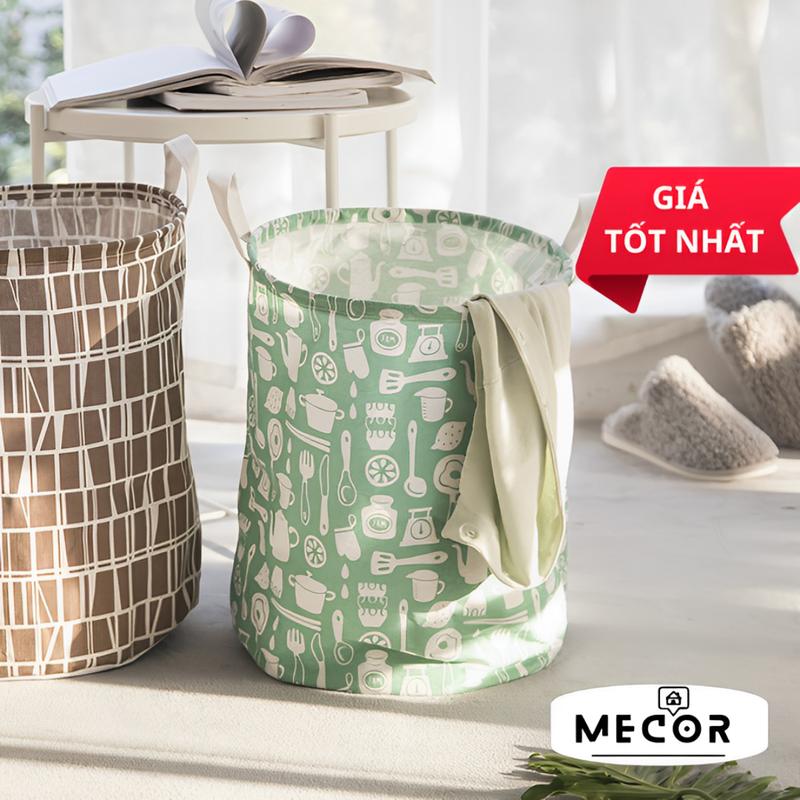 Sọt Vải Cotton Linen Đựng Đồ Đa Năng 50L - Thùng Rổ Túi Giỏ Quần Áo Bẩn Tiện Lợi