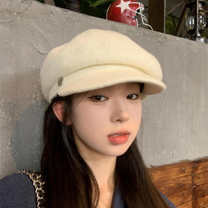 Product Introduction of Japanese Wool Beret Hat For Women Comfortable And Versatile Retro And Casual Face Showing Small Octagonal Painter Hat 18