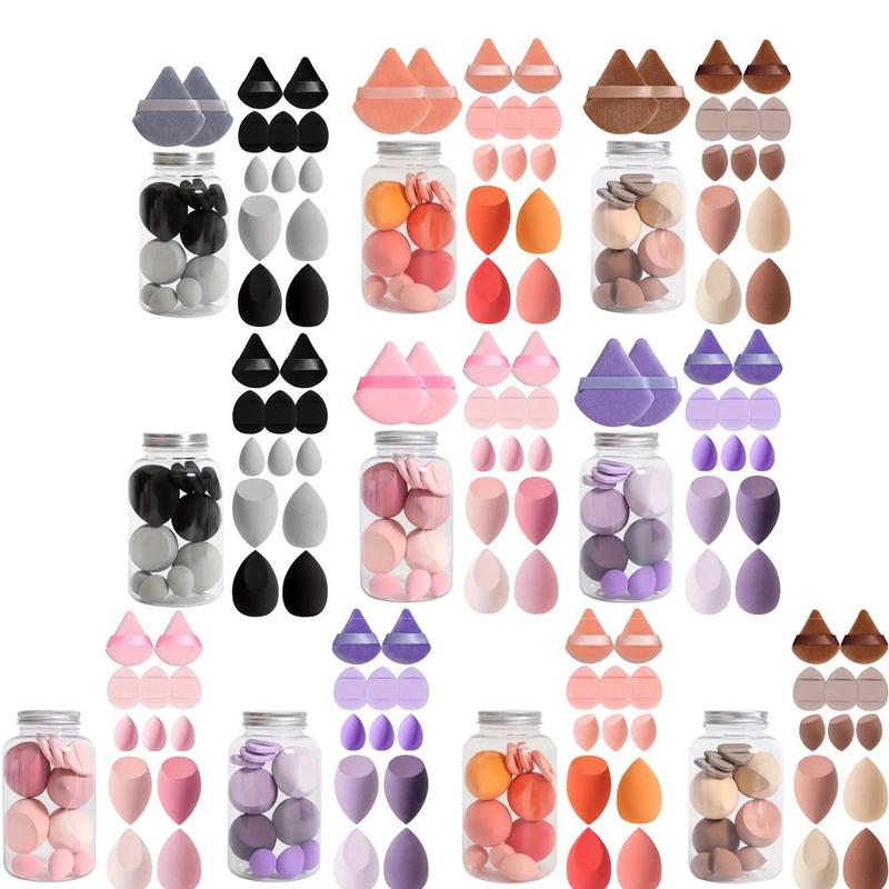 Bộ Mút Trang Điểm, 14 Cái, Siêu Mềm, Bông Mút Đánh Phấn Hình Tam Giác, Sử Dụng Ướt / Khô, Thích Hợp Cho Kem Nền Đệm BB Giọt Nước, Dụng Cụ Trang Điểm Phấn