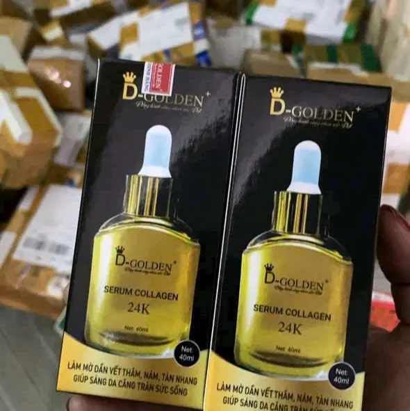[mua 2 tặng 1] serum kem collagen tươi vàng 24k cung cấp collagen tươi ngừa lão hoá phục hồi da combo trị