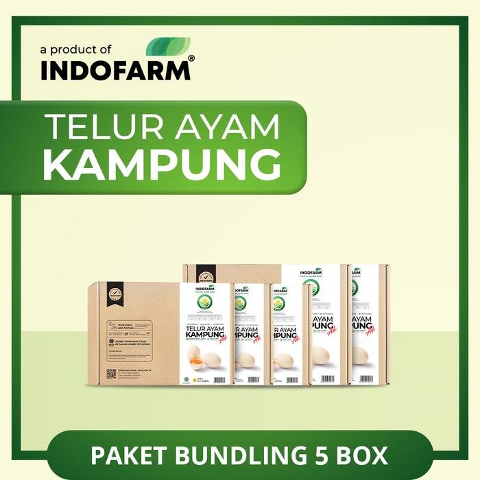 Gambar [BUNDLING 5 BOX] Telur Ayam Kampung Asli - Telur Mengandung Omega 3 dari Indofarm Product Kota Administrasi Jakarta Utara Tokopedia