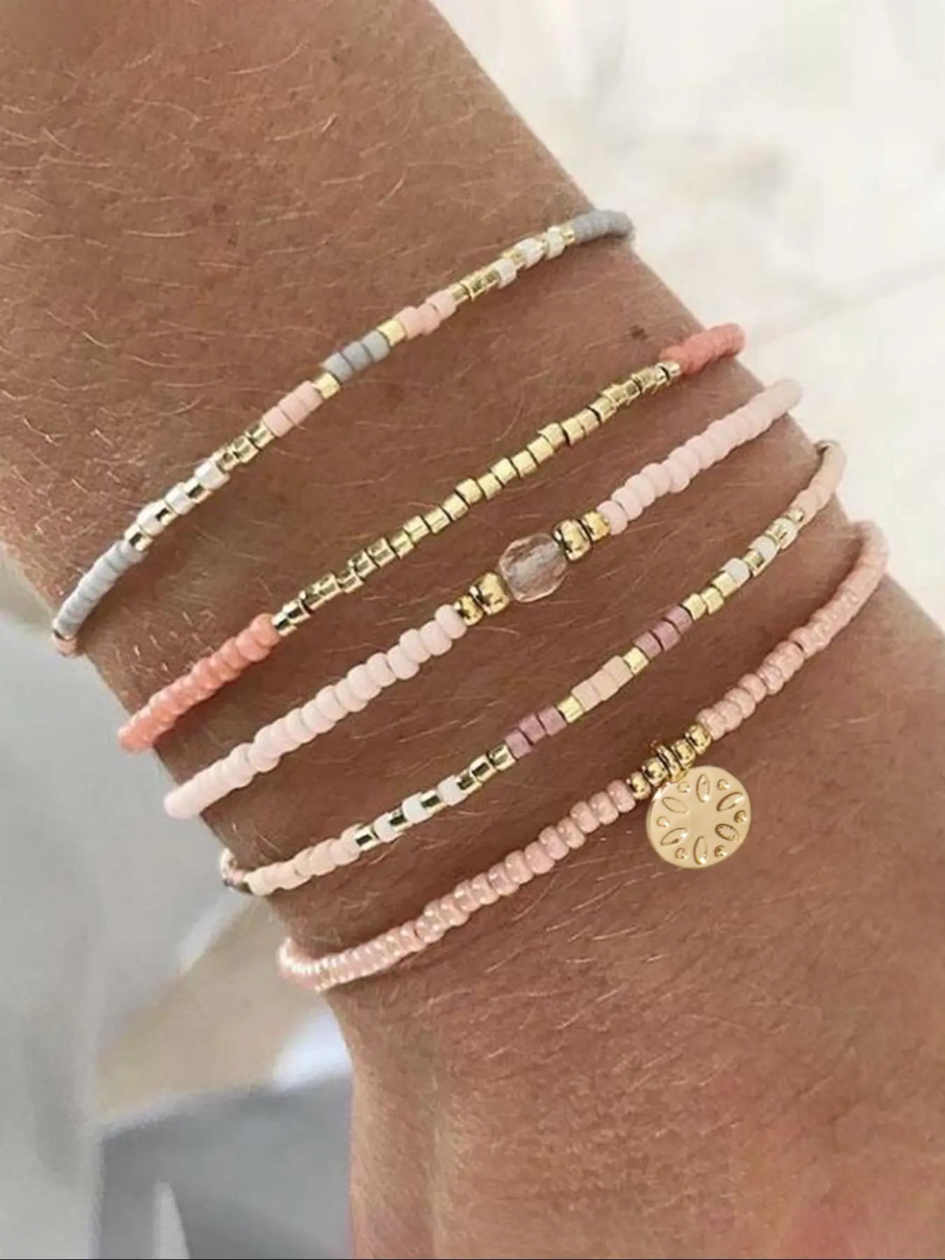 Mixed Color Beaded Bracelet, Fashionable Jewelry for Women & Girls, Casual All-match Accessories for Party, Daily Clothing Decor, Valentine's Day, Gift