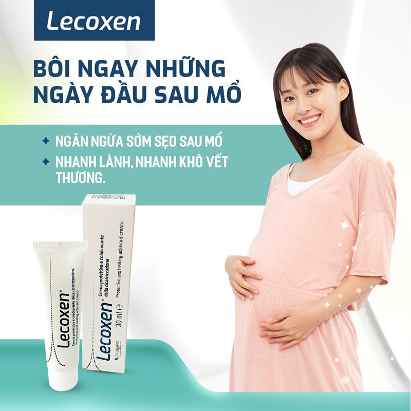 Kem Lecoxen ngăn ngừa trị sẹo sẹo lồi lõm bôi vết thương hở cho mẹ bầu sau mổ