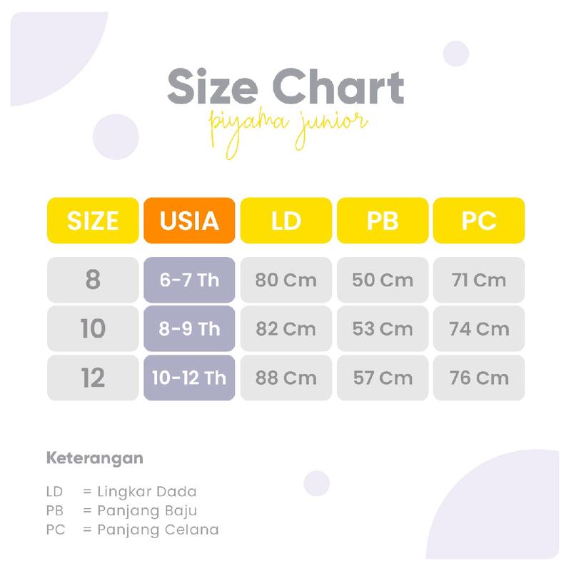 Piyama Anak Model V Neck Motif SWEET DANCE Usia 1-12 Tahun - Campuran Cotton Premium 7