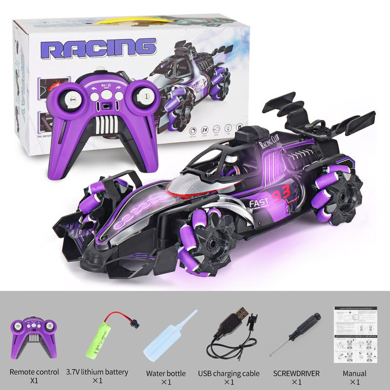 Product Introduction of Car Toy Remote Control Car Toy Four-Wheel Drive Light Spray Racing Gesture Induction F1 Equation Stunt Drift Car Children's 12
