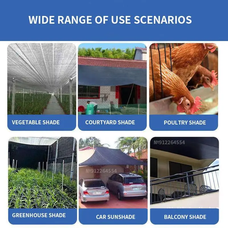 paranet 90% sunshade net 13 ukuran untuk dipilih L*W（2m×5m/4m×5m/3m×4m/3m×6m Hitam Tanaman Jaring 4