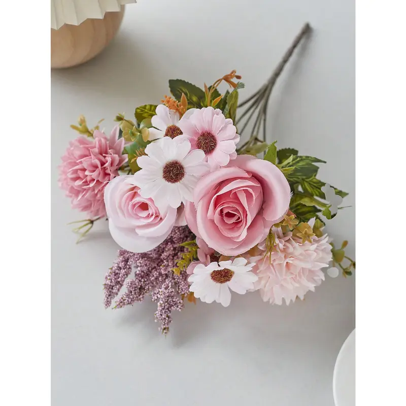 1pc/3pcs Artificial Flowers Fake Roses Flower Bouquet Silk Daisy Dandelion Flowers Bulk For Wedding Home Party Decoration Table Centerpieces, Valentine Day, Gift Gifts Birthday Graduation 7