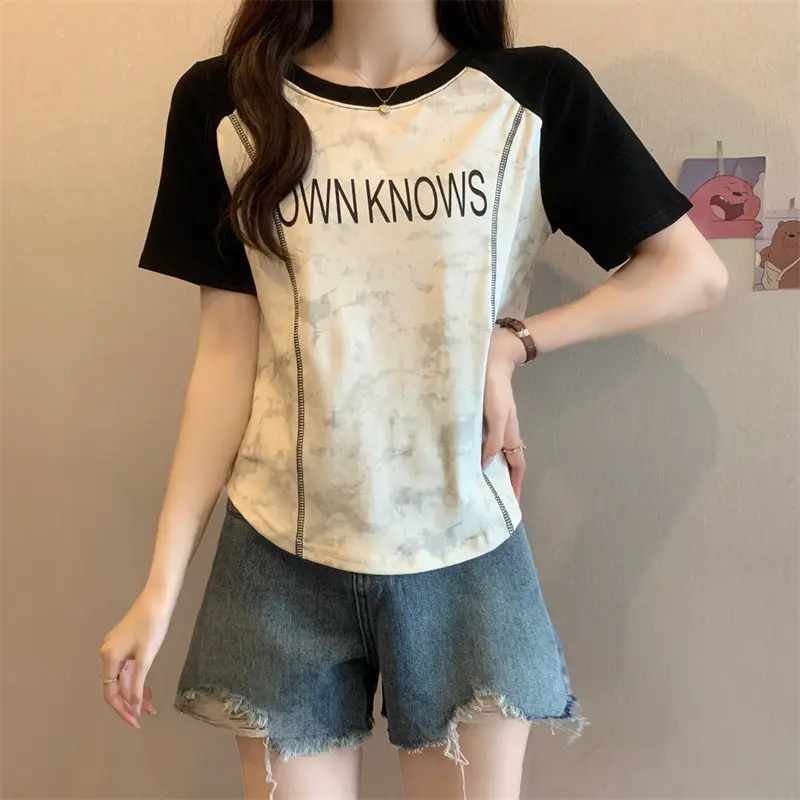 Atasan Kaos Wanita Dewasa Import Own Knows Tye dye Korean style 3