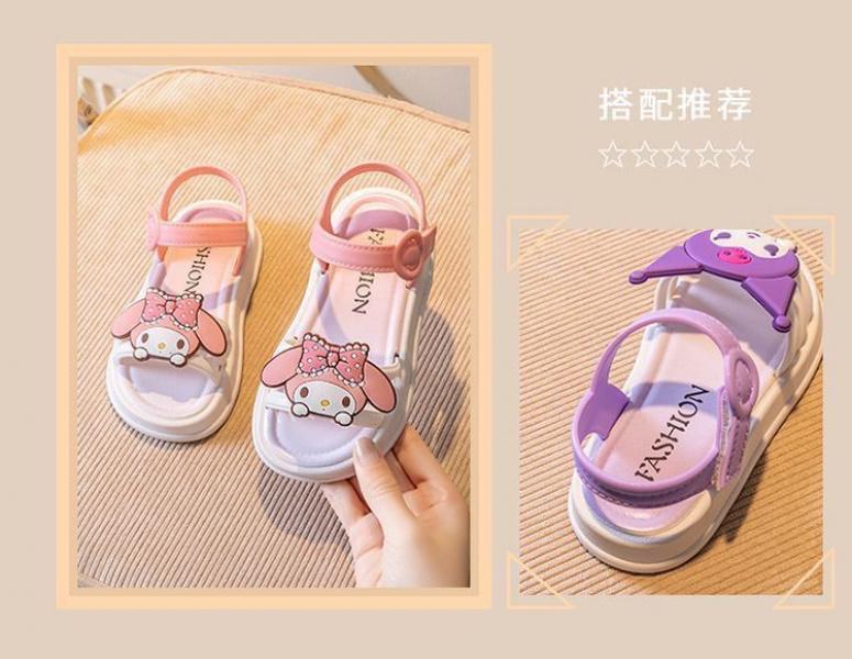 Product Introduction of รองเท้าแตะเด็กผู้หญิงคุโรมิ ดีไซน์การ์ตูนน่ารัก พื้นนุ่มกันลื่น กลวงออก รองเท้าเจ้าหญิงโรมัน สำหรับสาวน้อยและเด็กโต ปี 2025 12